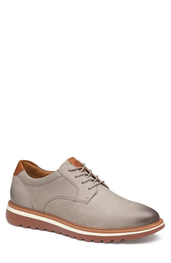 Johnston & Murphy Braydon Plain Toe Derby in Gray Oiled Nubuck Cover