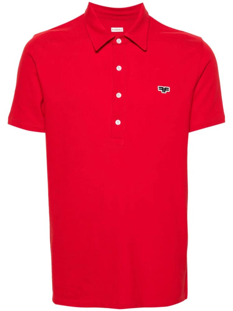 FURSAC logo-appliqué polo shirt - Red Cover