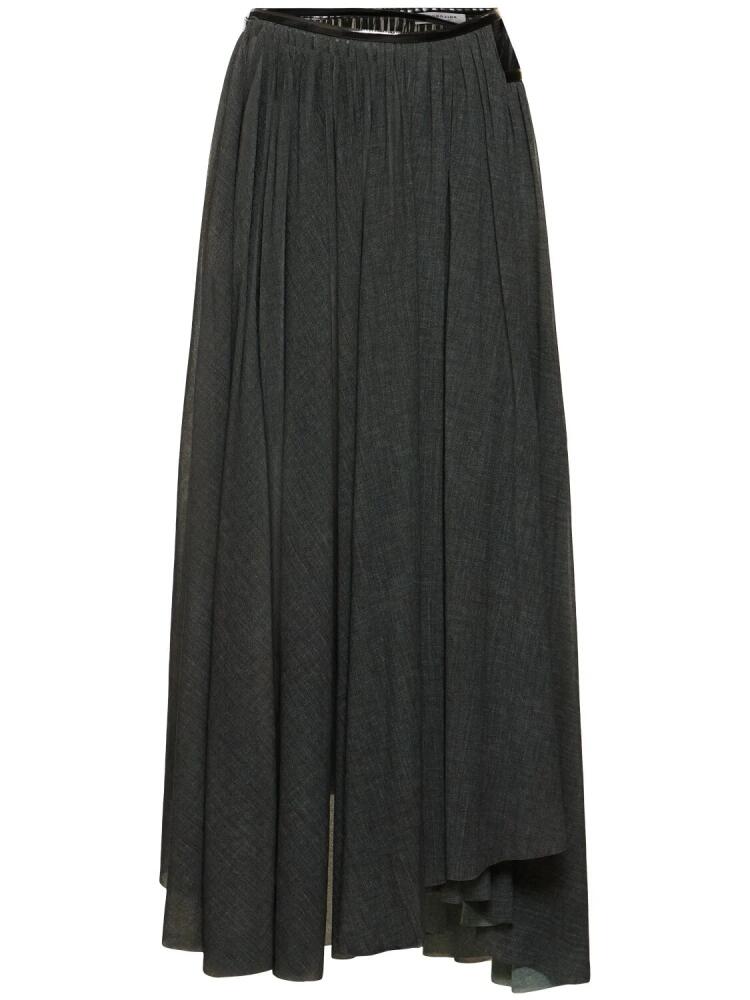 PHILOSOPHY DI LORENZO SERAFINI Stretch Tulle Long Skirt Cover