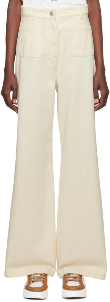 Weekend Max Mara Off-White Wide Jeans Cover