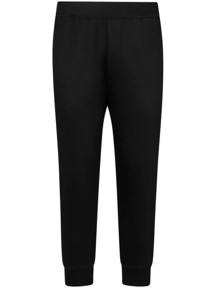 DSQUARED2 logo-embroidered cotton track pants - Black Cover