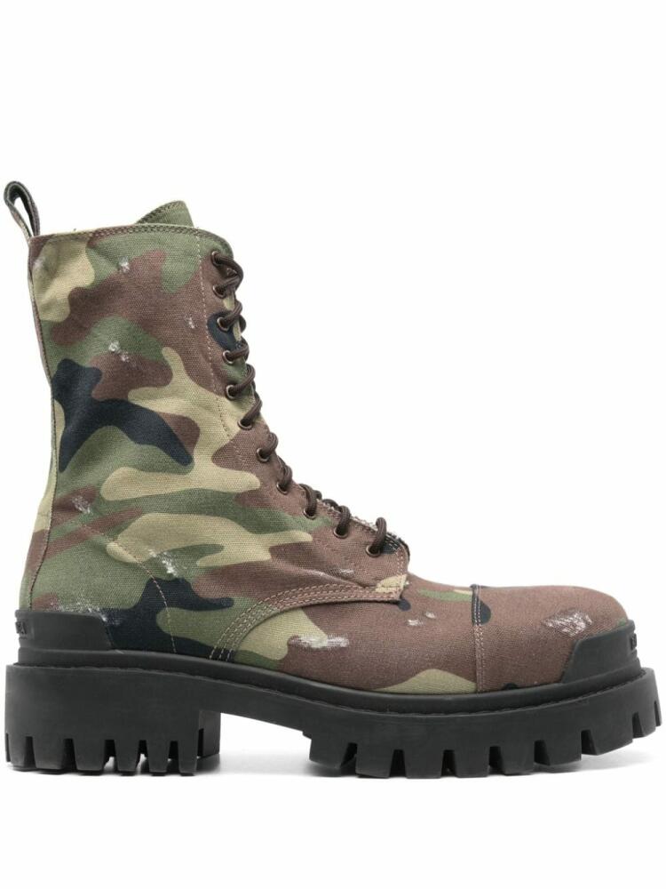 Balenciaga Camo-print boots - Green Cover