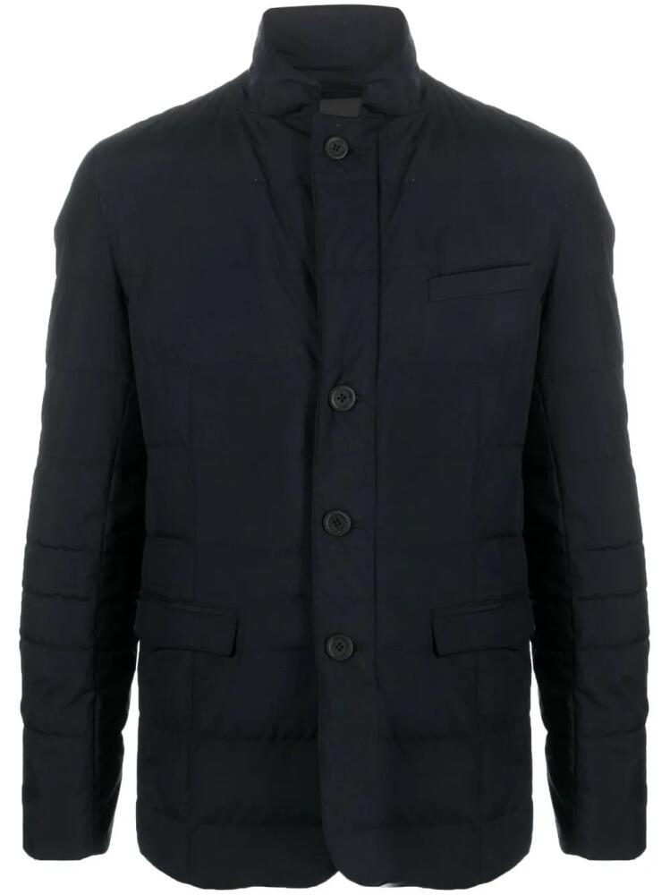 Herno button-up quilted padded jacket - Blue Cover