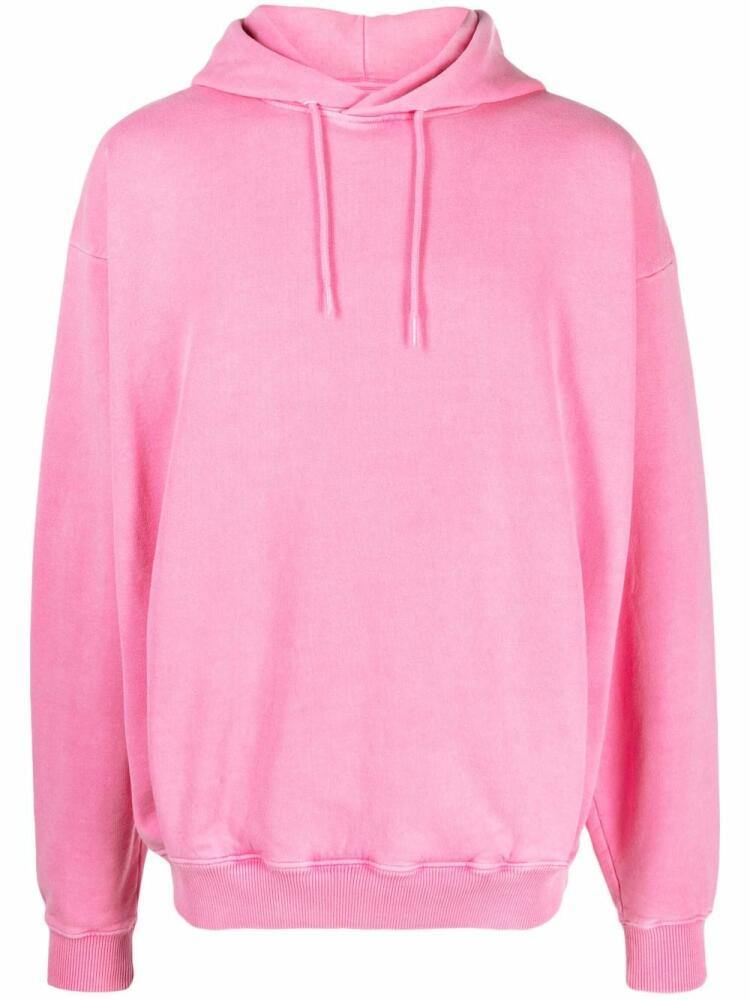 Martine Rose logo-print cotton hoodie - Pink Cover