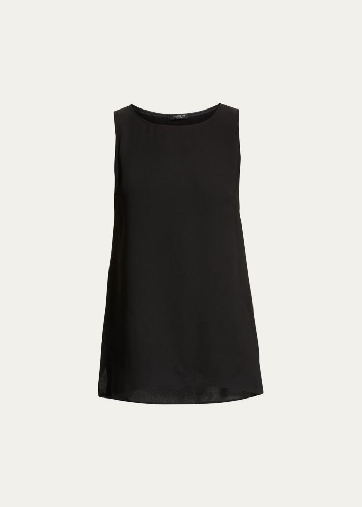 Lafayette 148 New York Ruthie Sleeveless High-Low Hem Silk Blouse Cover