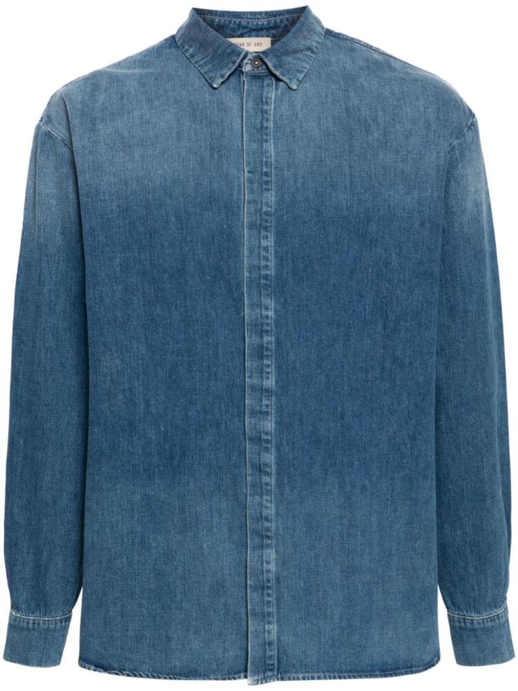 Fear Of God button-up denim shirt - Blue Cover