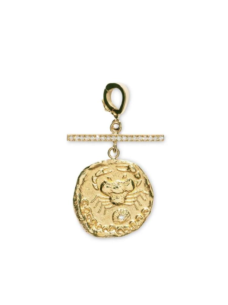 Azlee 18kt yellow gold small Karkinos charm Cover