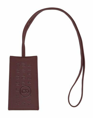 Mm6 Maison Margiela Woman Key ring Burgundy Leather Cover