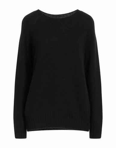 Aragona Woman Sweater Black Wool, Cashmere Cover