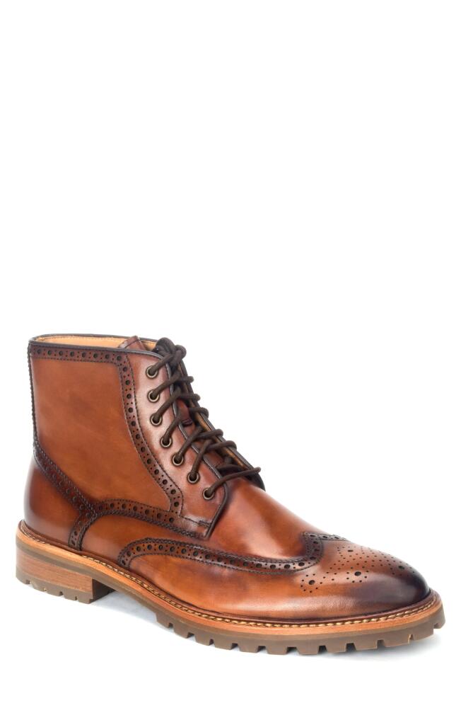 Warfield & Grand Rockford Wingtip Boot in Tan Cover