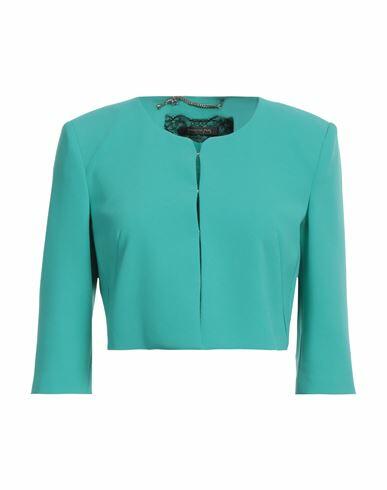 Patrizia Pepe Sera Woman Blazer Turquoise Polyester, Elastane Cover