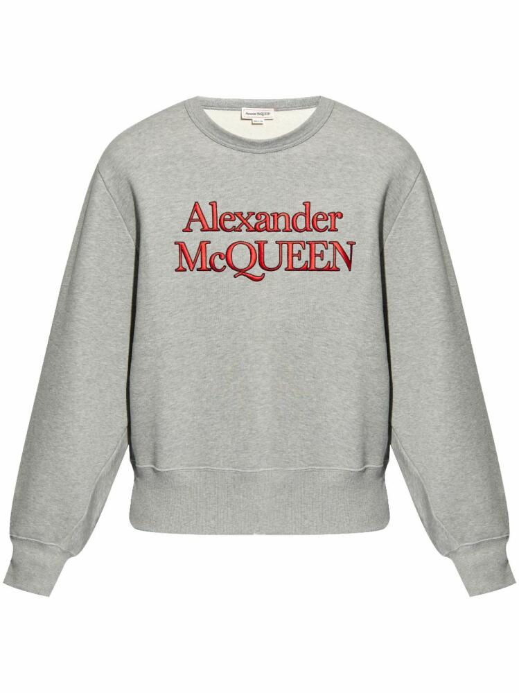 Alexander McQueen embroidered-logo sweatshirt - Grey Cover