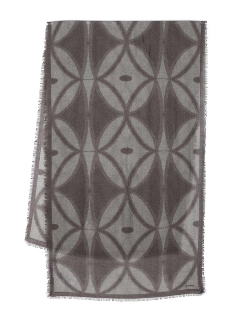 ETRO graphic-print scarf - Grey Cover