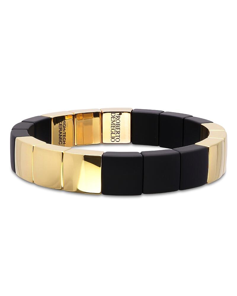 Roberto Demeglio Aura Black Ceramic Extra Wide Slip On Statement Bracelet Cover