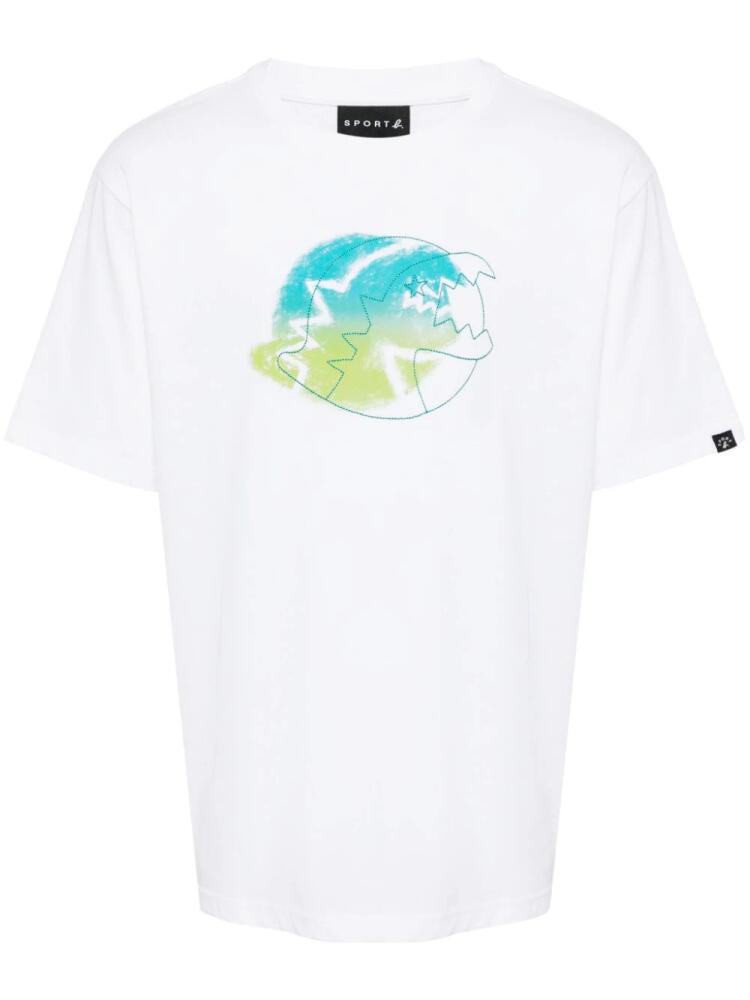 SPORT b. by agnès b. graphic-print cotton T-shirt - White Cover