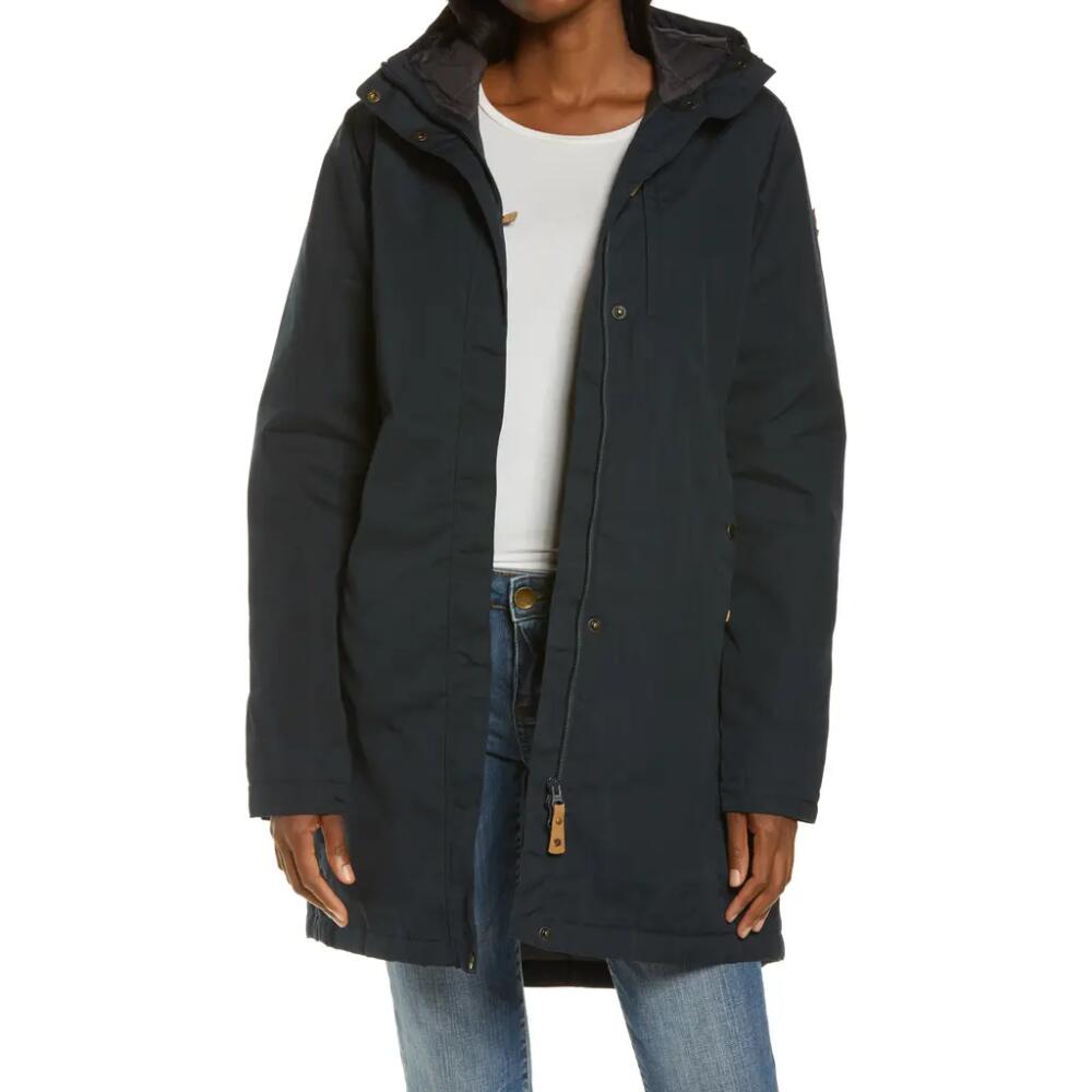 Fjällräven Kiruna Water Resistant Parka in Dark Navy Cover