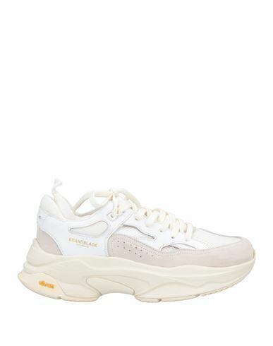 Brandblack Woman Sneakers White Leather, Textile fibers Cover