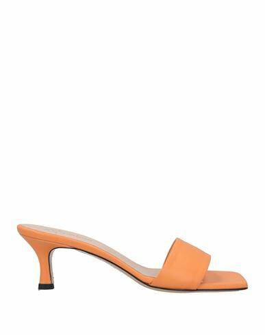 Mychalom Woman Sandals Orange Soft Leather Cover