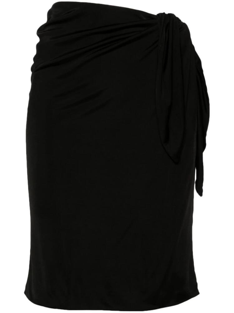 Saint Laurent wrap midi pencil skirt - Black Cover