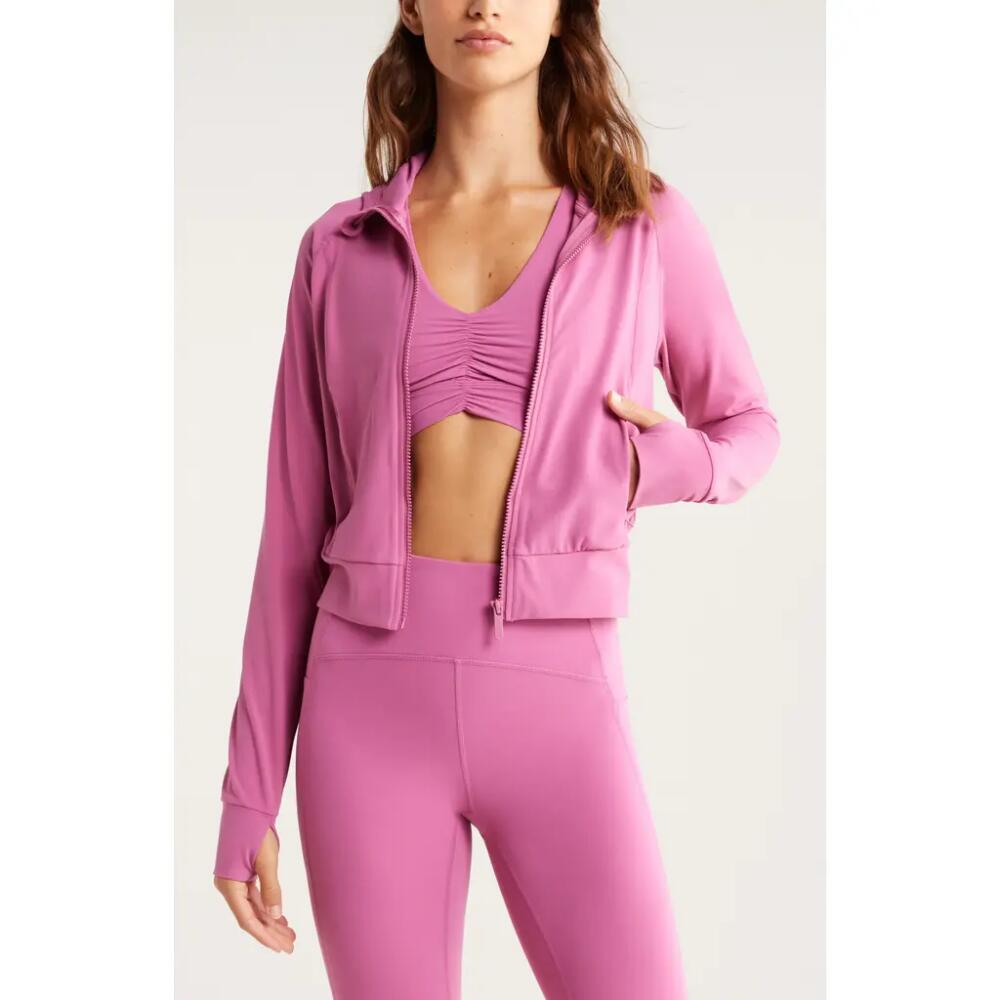 Zella Studio Luxe Zip Hoodie in Pink Violet Cover