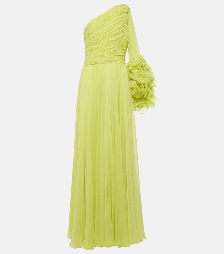 Costarellos Aziza ruffled silk georgette gown Cover