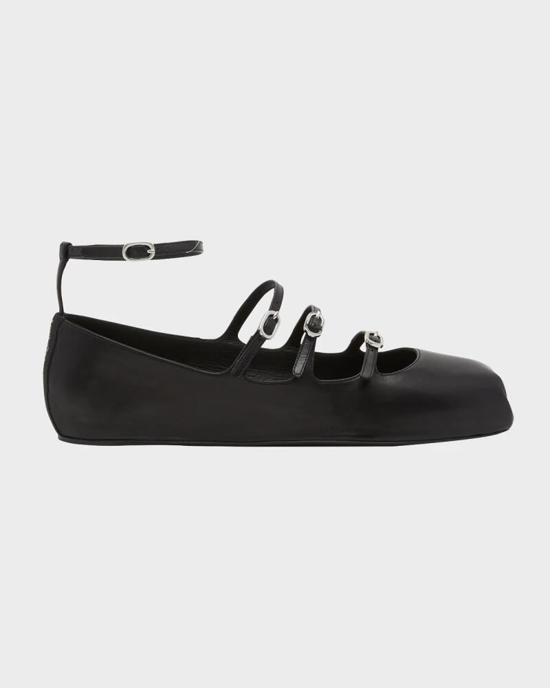 Alexander McQueen Leather Mary Jane Trio Ballerina Flats Cover