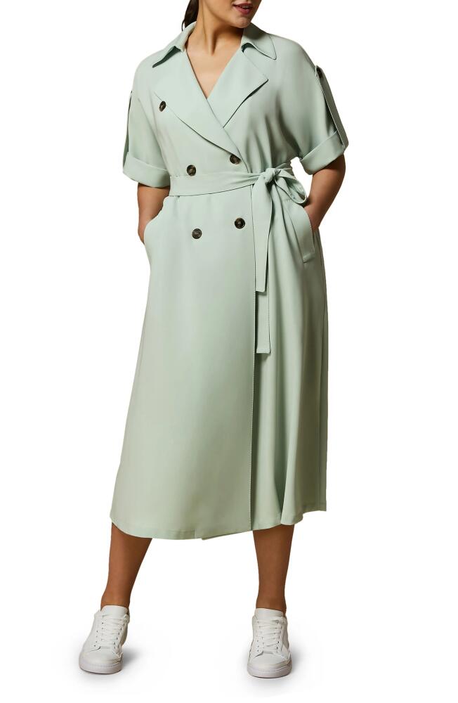 Marina Rinaldi Cady Coat Dress in Pastel Green Cover