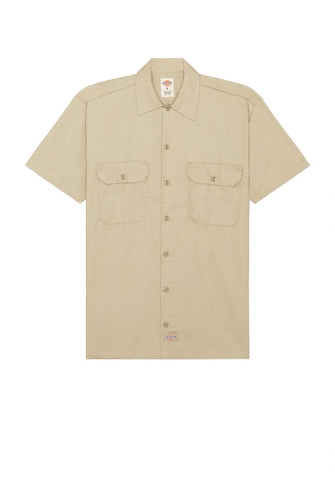 Dickies Original Twill Short Sleeve Work Shirt in Brown Cover