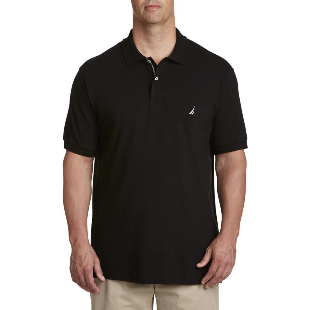 Nautica Stretch Piqué Polo Shirt in Black Cover