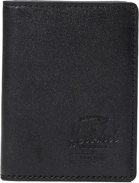 Herschel Supply Co. Gordon Leather RFID (Black) Wallet Handbags Cover