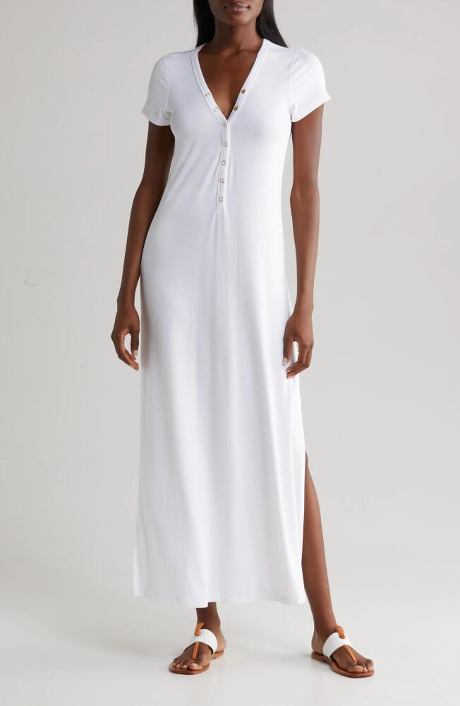 Robin Piccone Amy Rib Cover-Up Dress in White Cover