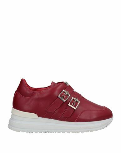 John Galliano Woman Sneakers Burgundy Soft Leather Cover