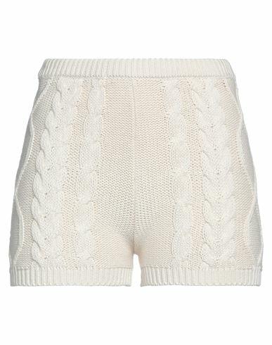 Rosie Assoulin Woman Shorts & Bermuda Shorts Ivory Cotton Cover