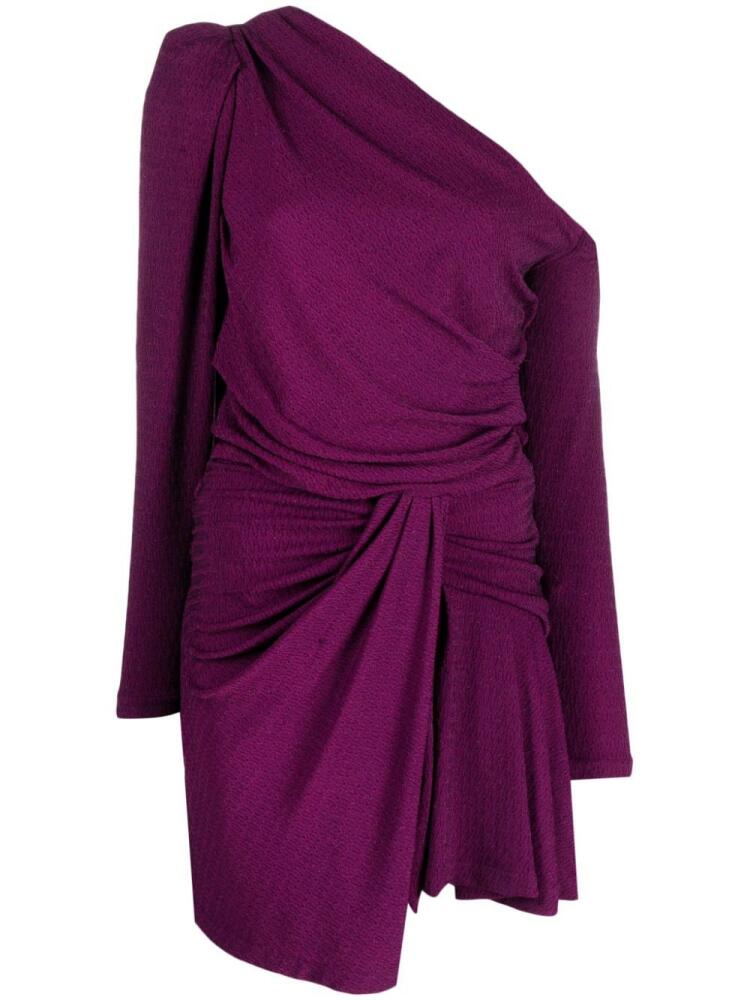 IRO Merimi asymmetric-neck jersey dress - Purple Cover