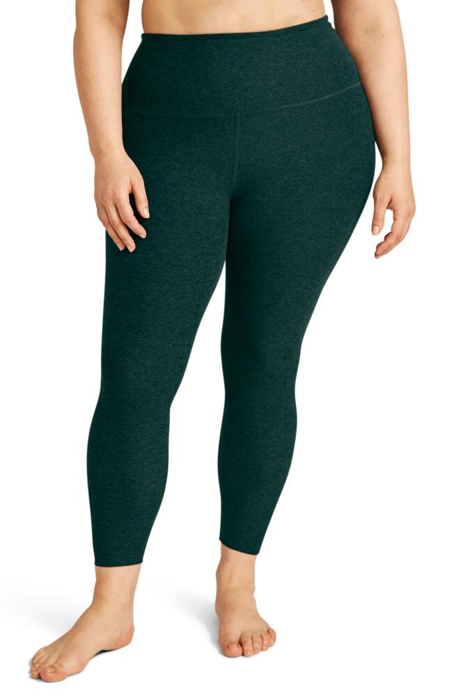 Beyond Yoga High Waist Midi Leggings in Midnight Green Heather Cover