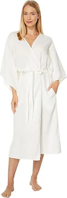 Natori Onsen Lightweight Cotton Robe (White) Women's Robe Cover