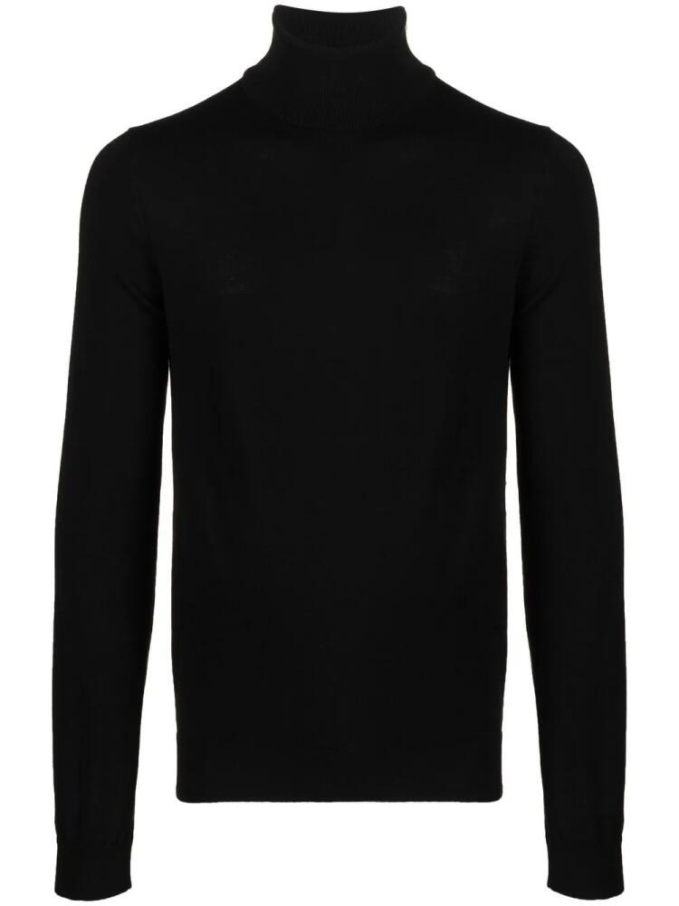 HUGO roll-neck virgin-wool jumper - Black Cover