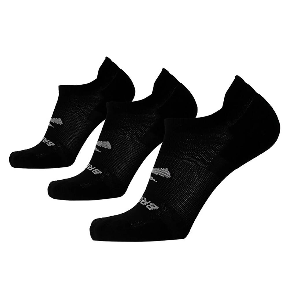 Brooks RunIn No Show Socks 3 Pack | Women's | Black Cover