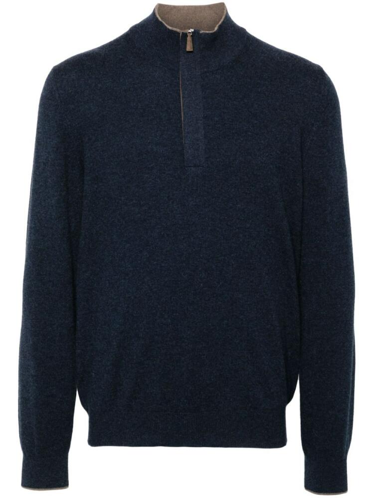 Fileria contrasting-trim sweater - Blue Cover