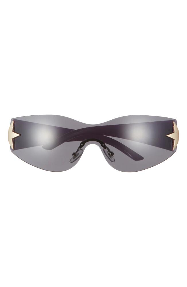 BP. Rimless Star Shield Sunglasses in Black- Purple Cover