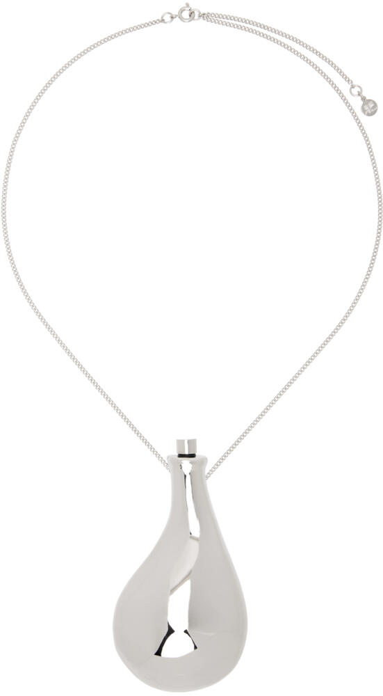 Courrèges Silver Liquid Metal Necklace Cover