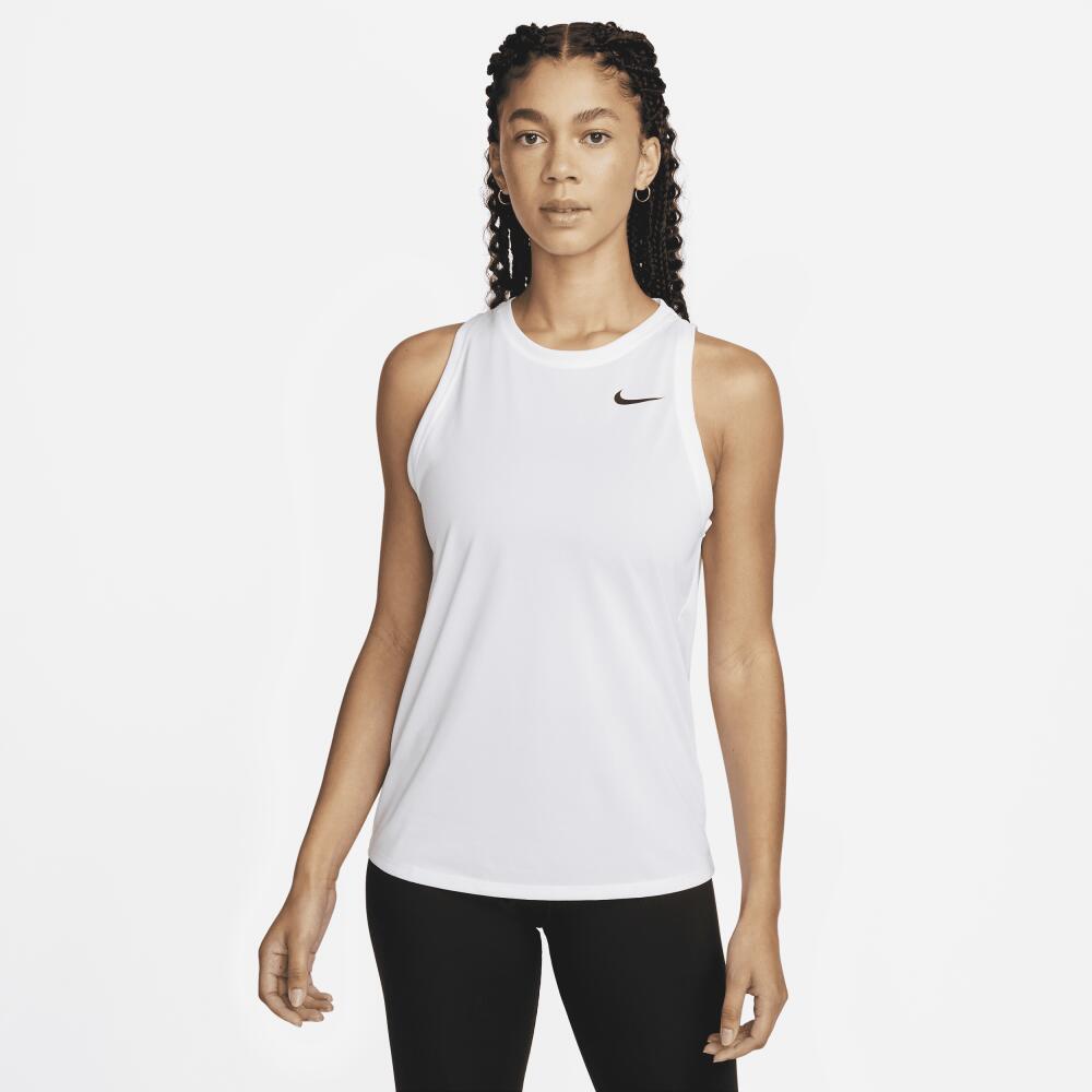 Nike Women's Dri-FIT Training Tank Top in White Cover