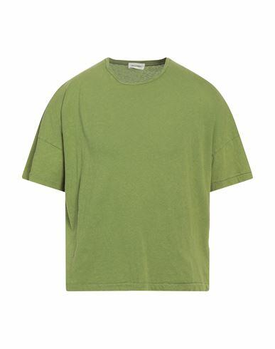 American Vintage Man T-shirt Light green Cotton Cover