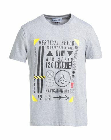 Bikkembergs Man T-shirt Grey Cotton, Elastane Cover