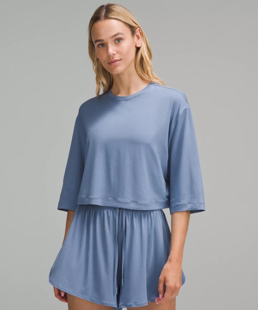 lululemon Modal Relaxed-Fit Cropped Short-Sleeve Shirt Cover