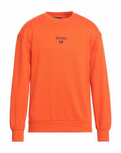 Self Made By Gianfranco Villegas Man Sweatshirt Orange Cotton Cover