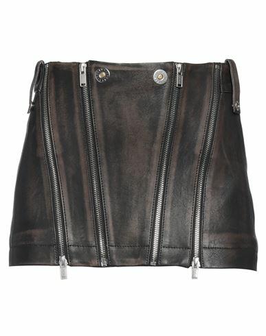 Dion Lee Woman Mini skirt Black Leather Cover