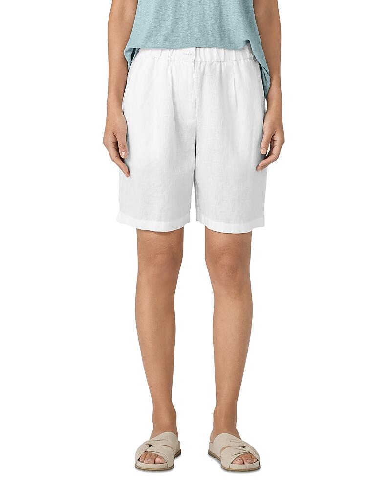 Eileen Fisher Easy Fit Linen Shorts Cover