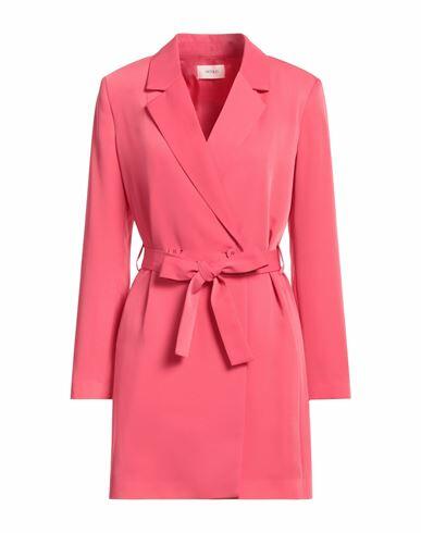 Vicolo Woman Overcoat & Trench Coat Coral Polyester, Elastane Cover