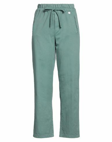 Berna Woman Pants Sage green Cotton Cover